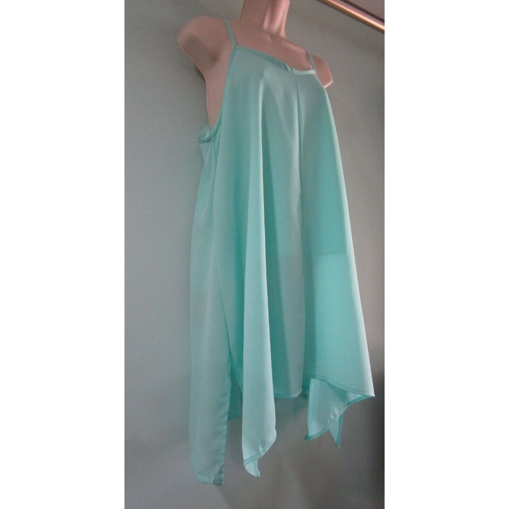 Maze Collection Mint Green XL Dress Side Tail  Partially Lined Poly Crepe NWT - Picture 2 of 12